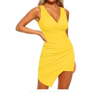 Yellow soft casual dress